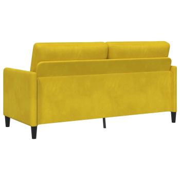 Sofa Set mit Stauraum 2 stk. Gelb Polyester