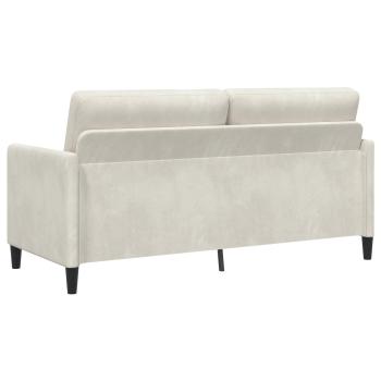 Sofa Set mit Stauraum 2 stk. Creme Polyester