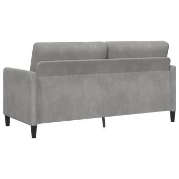 Sofa Set mit Stauraum 2 stk. Hellgrau Polyester