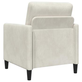 Sofa Set mit Stauraum 2 stk. Creme Polyester