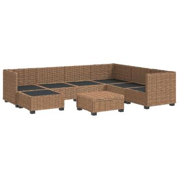 8 Stk. Rattan-Lounge-Set mit Kissen GENDT Naturrattan Natur