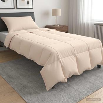 ARDEBO.de - Bettwäsche-Set 2 stk. 135 x 200 cm Sommer 1350 gsm Beige