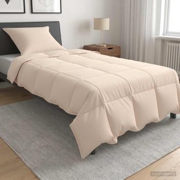 ARDEBO.de - Bettwäsche-Set 2 stk. 135 x 200 cm Sommer 1950 gsm Beige