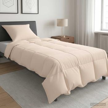 ARDEBO.de - Bettwäsche-Set 2 stk. 135 x 200 cm Winter 350 gsm Beige