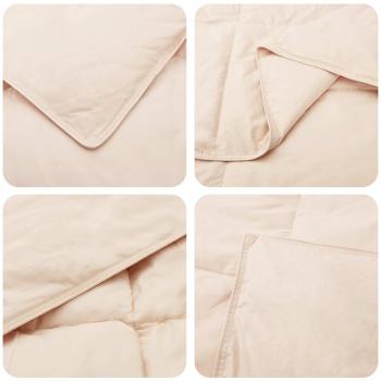 Bettwäsche-Set 2 stk. 200 x 200 cm 250 g/m² Natur-Kapok Beige
