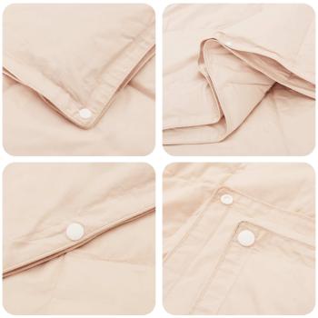 Bettwäsche-Set 2 stk. 260 x 220 cm Kapok und Polyester Beige
