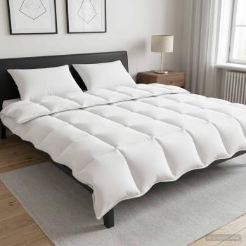 ARDEBO.de - Duvet- und Kopfkissen-Set 3 stk. 240 x 220 cm Winter Weiß
