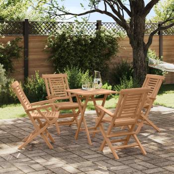ARDEBO.de - Gartenset 3 stk. Braun Massivholz Teak