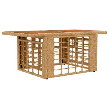 Gartensofa-set 8 stk. Natürlich und Cremweiß Poly-Rattan