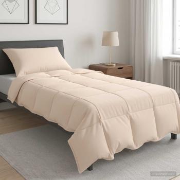 ARDEBO.de - Bettwäsche-Set 2 stk. Sommer 100% natürlicher Kapok Beige