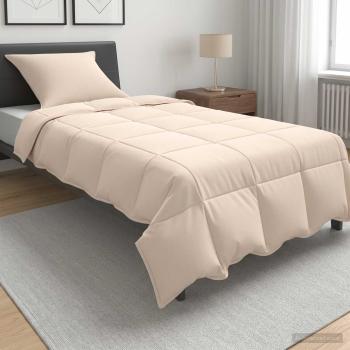 ARDEBO.de - Bettwäsche-Set 2 stk. Sommer 100% natürlicher Kapok Beige