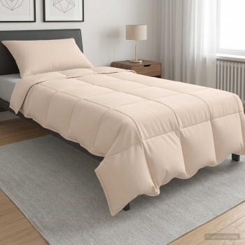ARDEBO.de - Bettwäsche-Set 2 stk. 137 x 200 cm Winter 350 gsm Beige