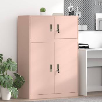 ARDEBO.de - Aufbewahrungsschrank 2 stk. Rosa 90 x 40 x 130 cm Stahl