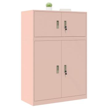 Aufbewahrungsschrank 2 stk. Rosa 90 x 40 x 130 cm Stahl