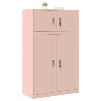 Aufbewahrungsschrank 2 stk. Rosa 90 x 40 x 145 cm Stahl