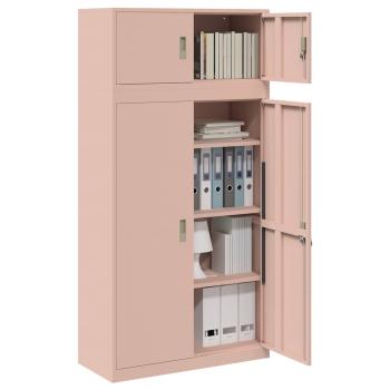 Aufbewahrungsschrank 2 stk. Rosa 90 x 40 x 180 cm Stahl