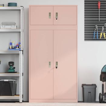 Aufbewahrungsschrank 2 stk. Rosa 90 x 40 x 180 cm Stahl