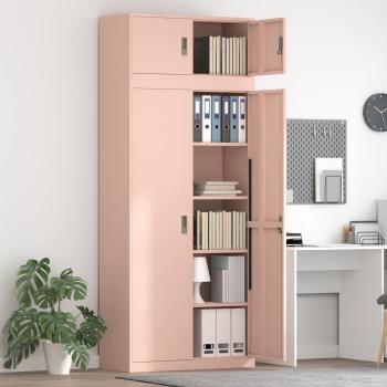 ARDEBO.de - Aufbewahrungsschrank 2 stk. Rosa 90 x 40 x 220 cm Stahl