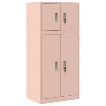 Aufbewahrungsschrank 2 stk. Rosa 60 x 40 x 130 cm Stahl