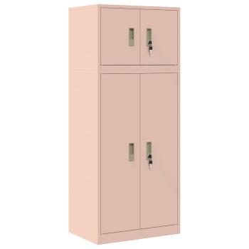 Aufbewahrungsschrank 2 stk. Rosa 60 x 40 x 145 cm Stahl