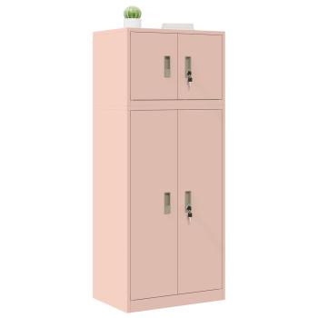 Aufbewahrungsschrank 2 stk. Rosa 60 x 40 x 145 cm Stahl