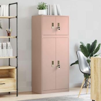 Aufbewahrungsschrank 2 stk. Rosa 60 x 40 x 145 cm Stahl