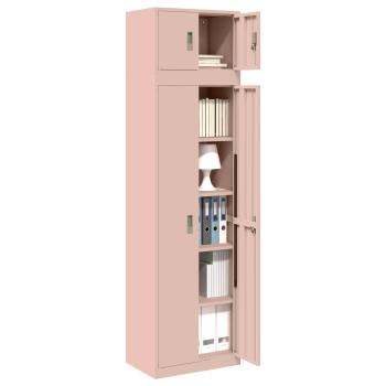 Aufbewahrungsschrank 2 stk. Rosa 60 x 40 x 220 cm Stahl