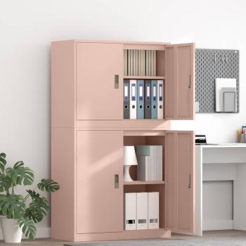 ARDEBO.de - Aufbewahrungsschrank 2 stk. Rosa 90 x 40 x 160 cm Stahl