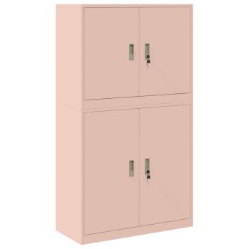 Aufbewahrungsschrank 2 stk. Rosa 90 x 40 x 160 cm Stahl