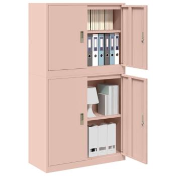 Aufbewahrungsschrank 2 stk. Rosa 90 x 40 x 160 cm Stahl