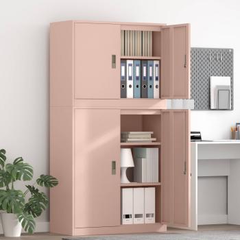 ARDEBO.de - Aufbewahrungsschrank 2 stk. Rosa 90 x 40 x 175 cm Stahl