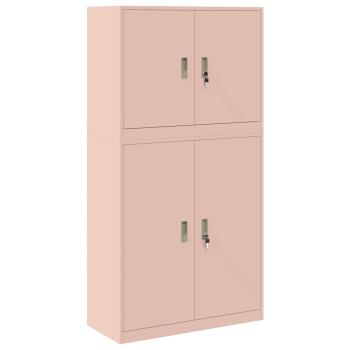Aufbewahrungsschrank 2 stk. Rosa 90 x 40 x 175 cm Stahl