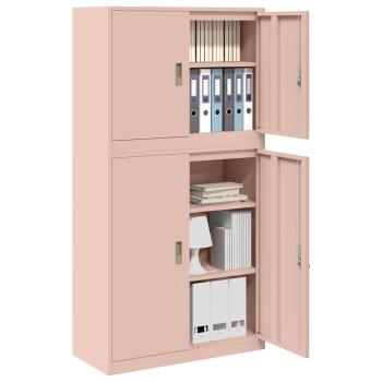 Aufbewahrungsschrank 2 stk. Rosa 90 x 40 x 175 cm Stahl