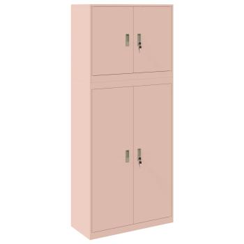 Aufbewahrungsschrank 2 stk. Rosa 90 x 40 x 210 cm Stahl