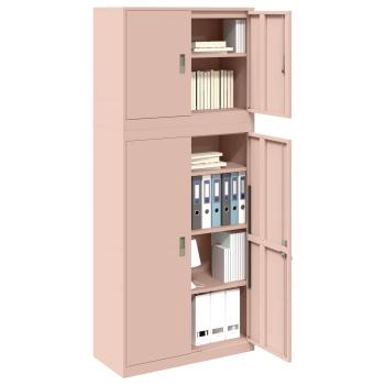 Aufbewahrungsschrank 2 stk. Rosa 90 x 40 x 210 cm Stahl