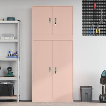 Aufbewahrungsschrank 2 stk. Rosa 90 x 40 x 210 cm Stahl