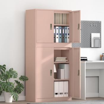 ARDEBO.de - Aufbewahrungsschrank 2 stk. Rosa 80 x 40 x 175 cm Stahl