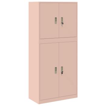 Aufbewahrungsschrank 2 stk. Rosa 80 x 40 x 175 cm Stahl