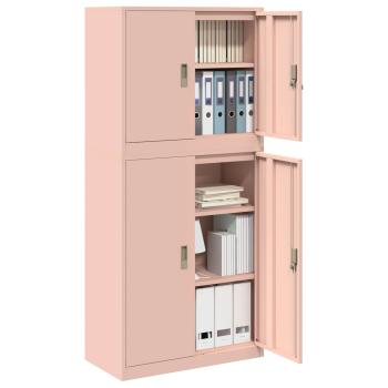 Aufbewahrungsschrank 2 stk. Rosa 80 x 40 x 175 cm Stahl