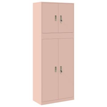 Aufbewahrungsschrank 2 stk. Rosa 80 x 40 x 210 cm Stahl