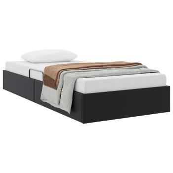 Ottoman Bettgestell Schwarz 100 x 200 cm Kunstleder