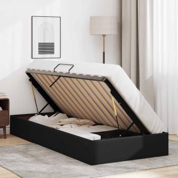 Ottoman Bettgestell Schwarz 100 x 200 cm Kunstleder
