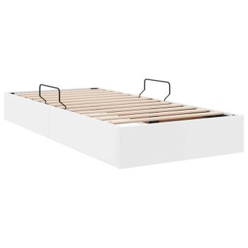 Ottoman Bettgestell Reinweiß 100 x 200 cm Kunstleder