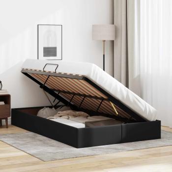 Ottoman Bettgestell Schwarz 120 x 200 cm Kunstleder