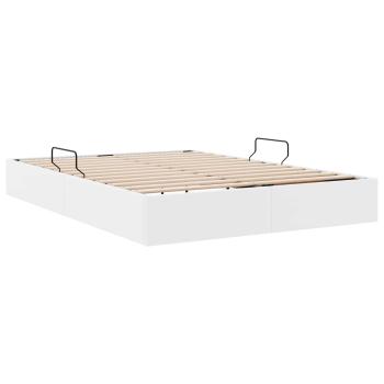 Ottoman Bettgestell Reinweiß 140 x 200 cm Kunstleder