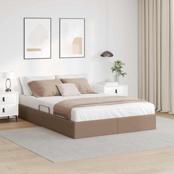 ARDEBO.de - Ottoman Bettgestell Cappuccino 140 x 200 cm Kunstleder