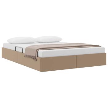Ottoman Bettgestell Cappuccino 140 x 200 cm Kunstleder