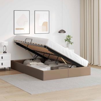 Ottoman Bettgestell Cappuccino 140 x 200 cm Kunstleder