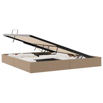 Ottoman Bettgestell Cappuccino 200 x 200 cm Kunstleder