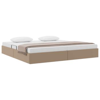 Ottoman Bettgestell Cappuccino 200 x 200 cm Kunstleder
